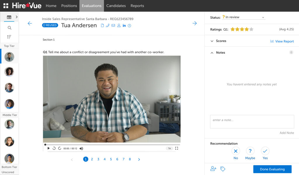 HireVue AI driven pre-employment assessments