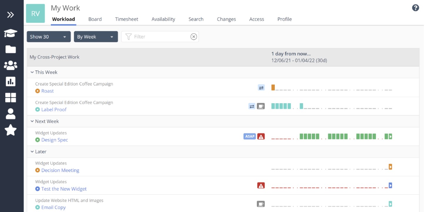LiquidPlanner screenshot.