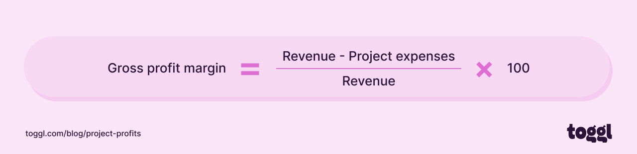 Gross profit margin formula.