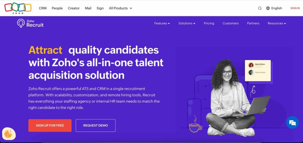 Zoho Recruit applicant tracking system