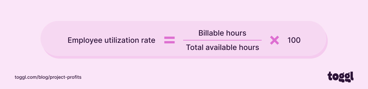 Employee utilization rate formula.