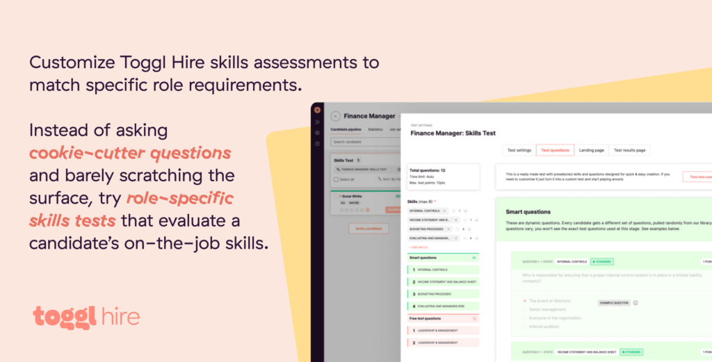 Candidate pre-screening with basic skills tests