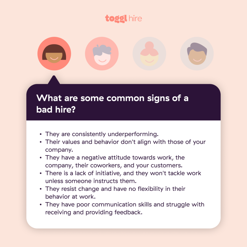 Common signs of a bad hire