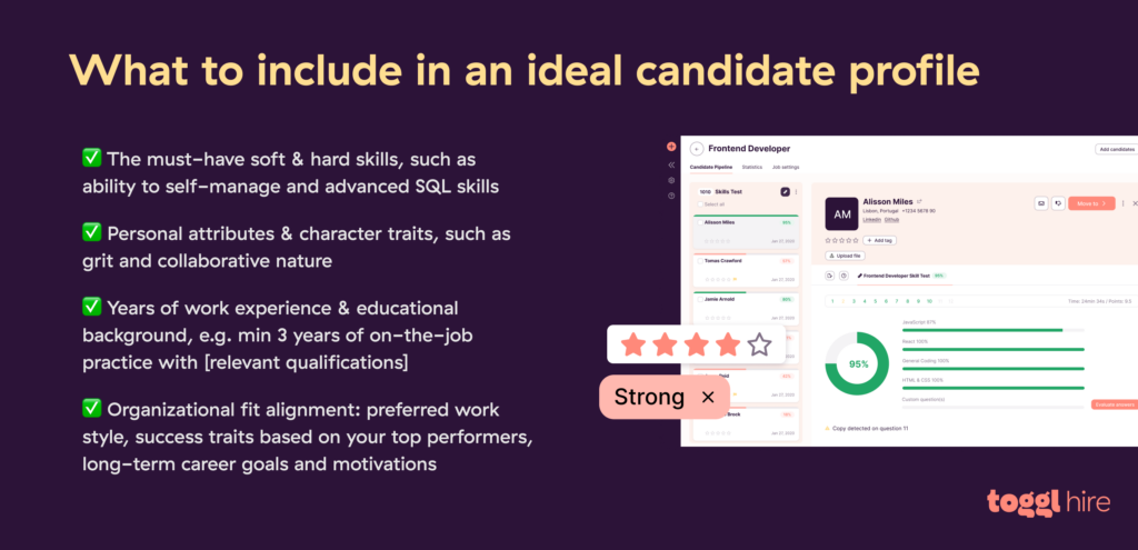 What to include in an ideal candidate profile