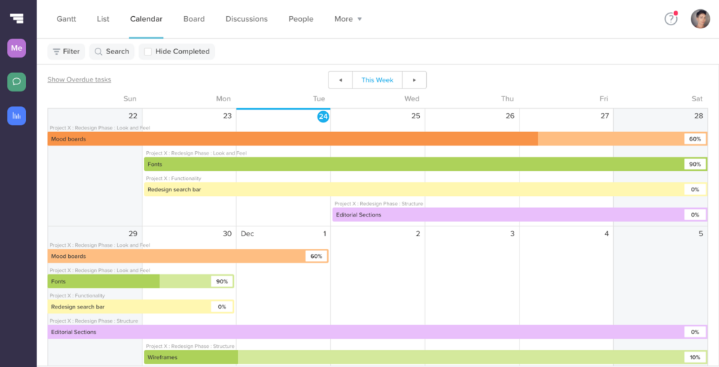 TeamGantt screenshot.
