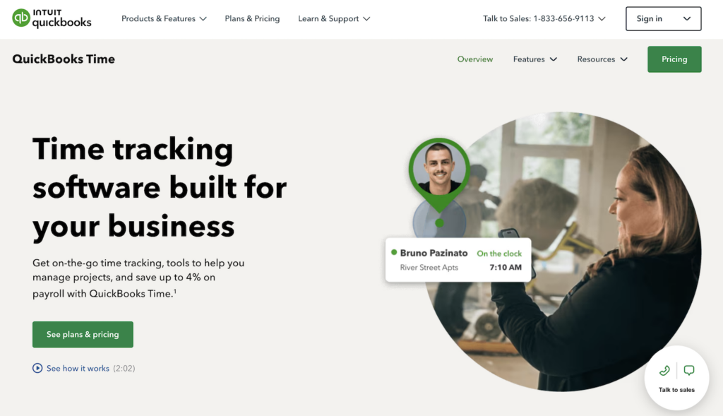 QuickBooks Time tracking software