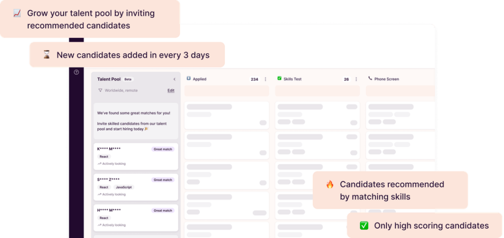 Toggl Hire talent pool