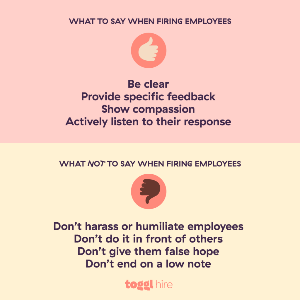 What to say and do when firing an employee
