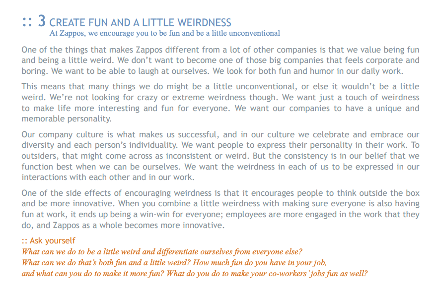 Zappos culture handbook
